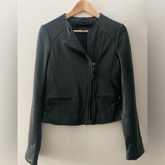 Mackage Jackets & Blazers - Mackage Green Moto Leather Jacket